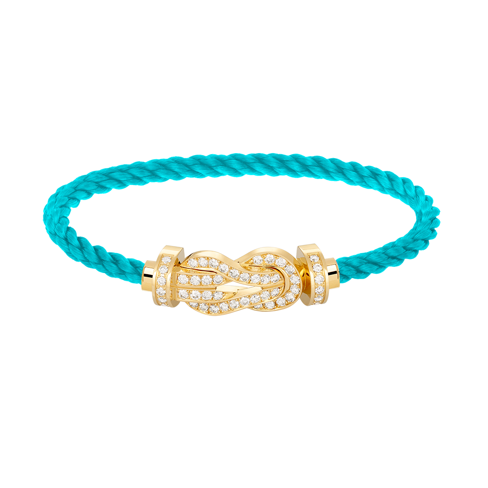 [⭐Aura]CHANCE LARGE 8 FIGURE BUCKLE FULLDIAMOND BRACELET GOLD