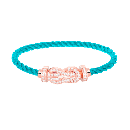 [⭐Aura]CHANCE LARGE 8 FIGURE BUCKLE FULL DIAMOND BRACELET ROSE GOLD