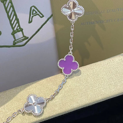 [⭐Aura] CLOVER 5 MOTIF VIOLET BRACELET COLLECTION
