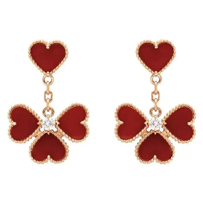 [⭐Aura]SWEET CLOVER CARNELIAN EARRINGS