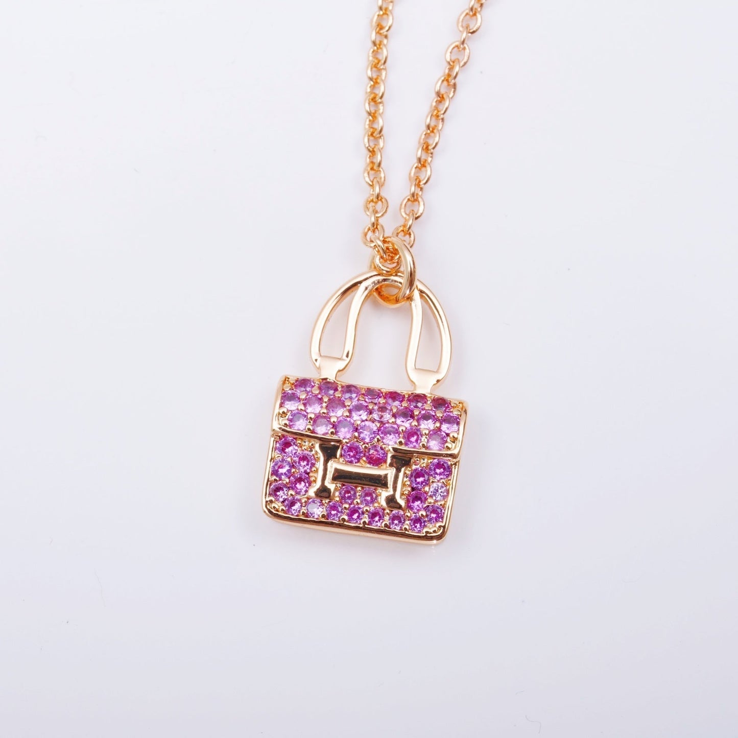 [⭐Aura]CONSTANCE PEDANT PURPLE DIAMOND NECKLACE