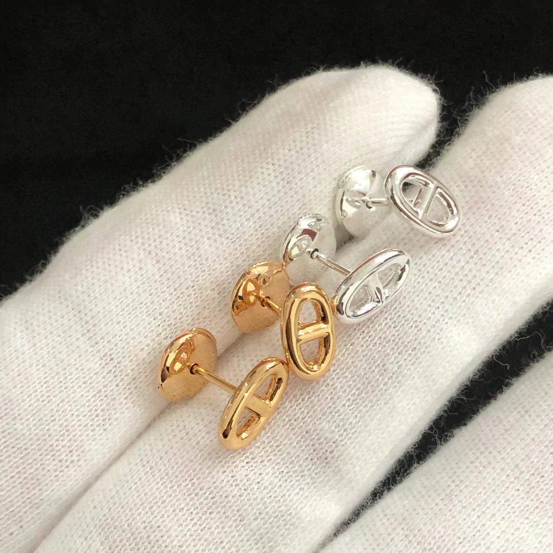 [⭐Aura]CHAINE SMALL EARRINGS GOLD AND SILVER
