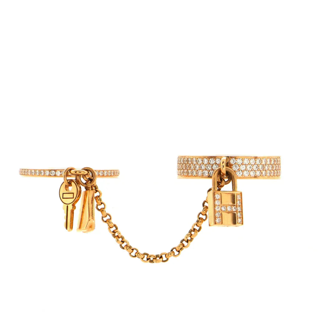 [⭐Aura]HM KELLY CLOCHETTE DOUBLE RING IN  WITH DIAMONDS