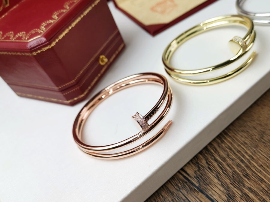 [⭐Aura]JUSTE BRACELET 3.5MM DOUBLE ROW DIAMOND
