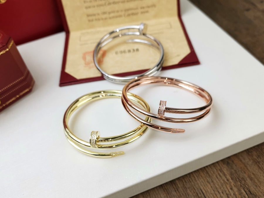 [⭐Aura]JUSTE BRACELET 3.5MM DOUBLE ROW DIAMOND