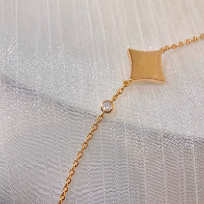 [⭐Aura]COLOR STAR PINK GOLD DIAMOND BRACELET