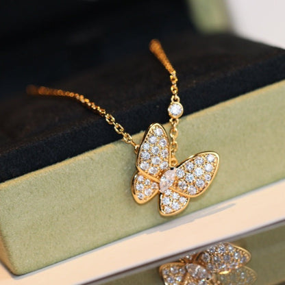 [⭐Aura]BUTTERFLY DIAMOND NECKLACE