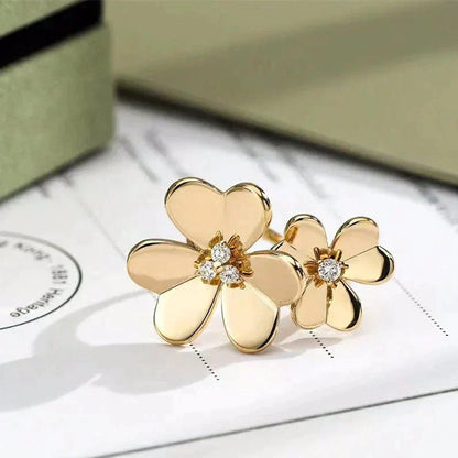 [⭐Aura]CLOVER COMOS GOLD DIAMOND RING
