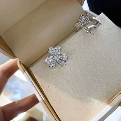 [⭐Aura]CLOVER COMOS DIAMOND EARRINGS SILVER