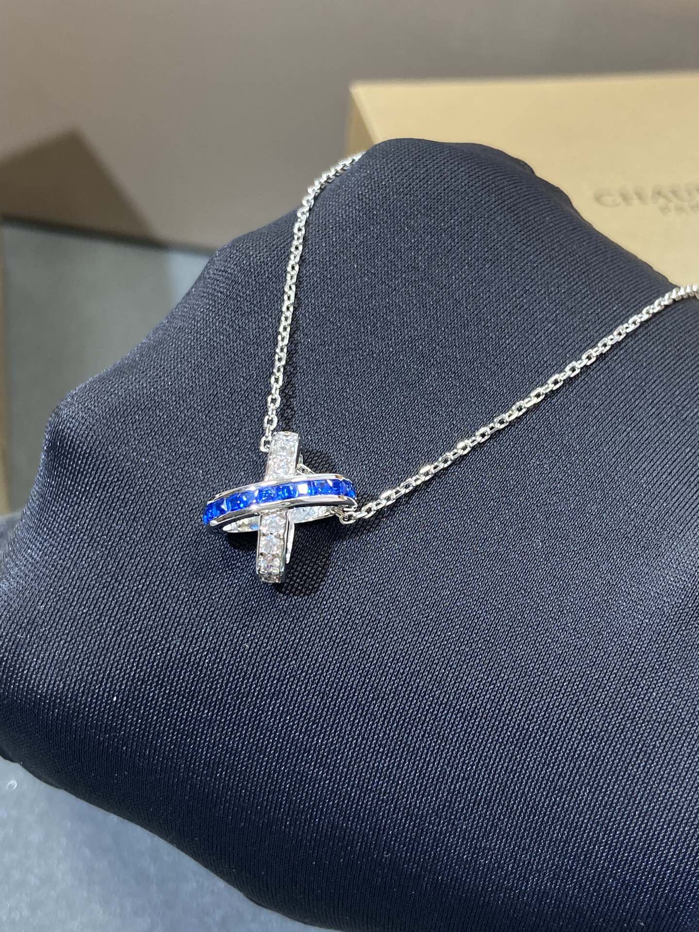 [⭐Aura]LIENS DIAMOND SILVER NECKLACE