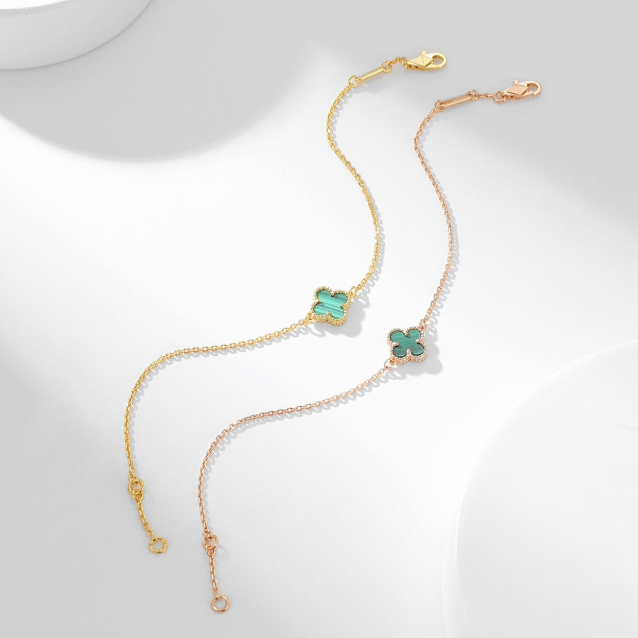 [⭐Aura]CLOVER BRACELET MALACHITE 1 MOTIF