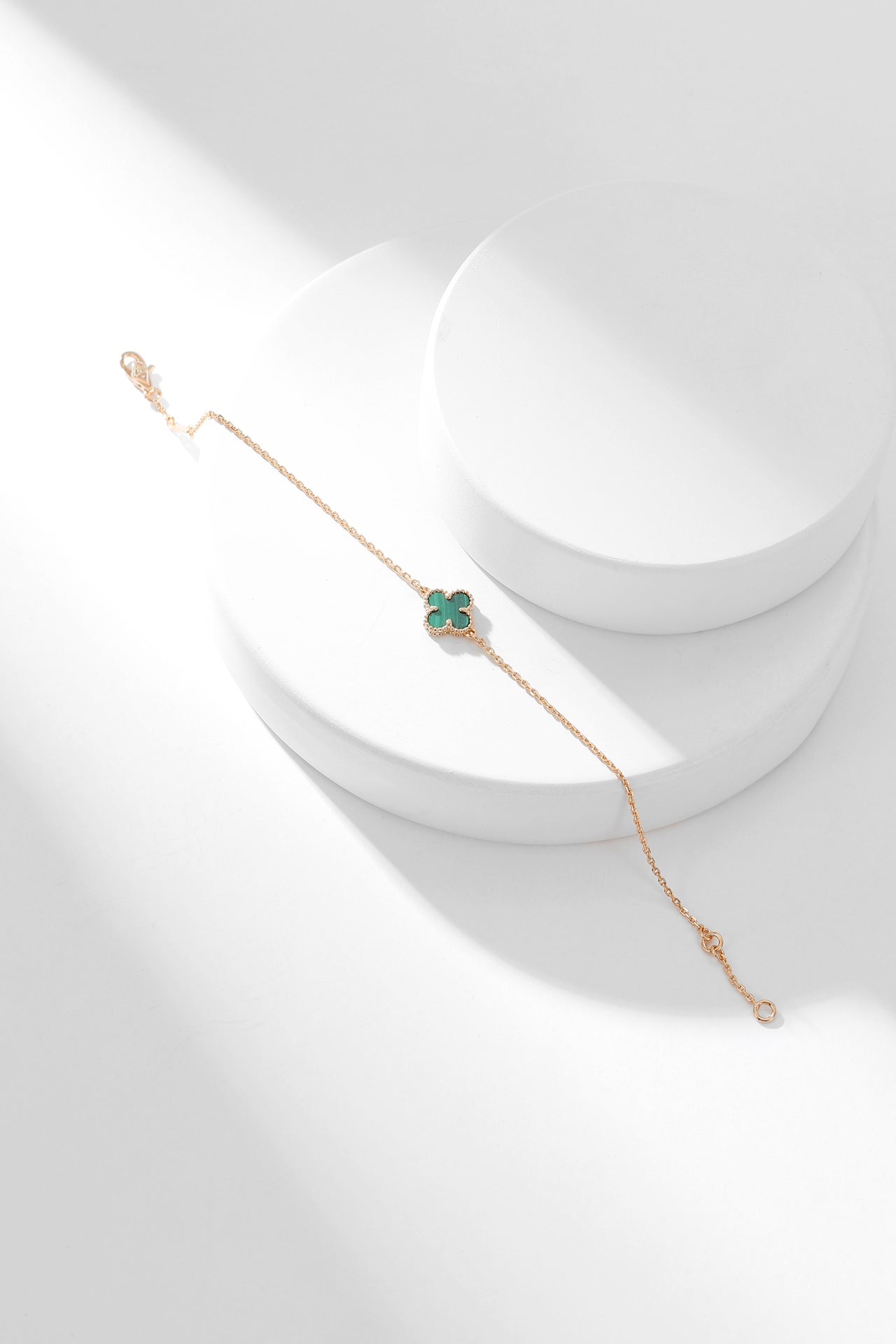 [⭐Aura]CLOVER BRACELET MALACHITE 1 MOTIF