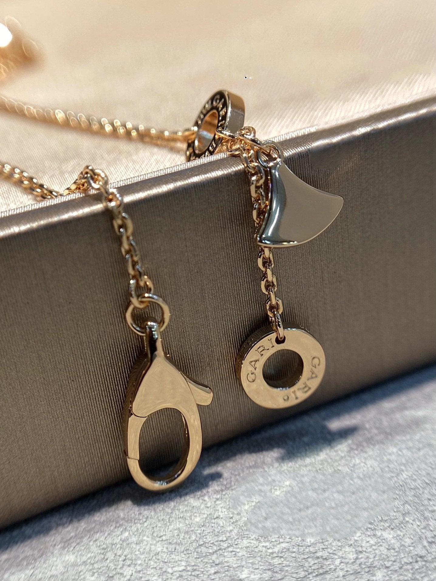 [⭐Aura]DREAM MALACHITE DIAMOND PAVED PINK GOLD NECKLACE