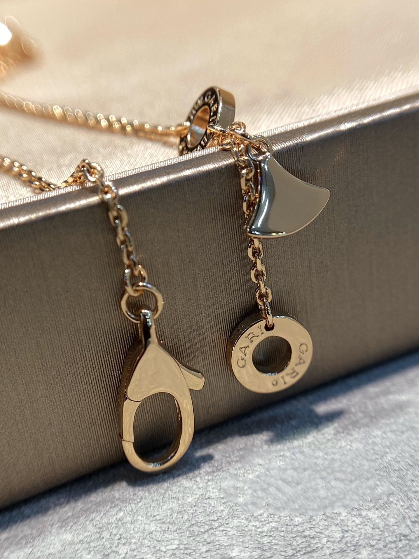 [⭐Aura]DREAM MOP DIAMOND PAVED PINK GOLD NECKLACE
