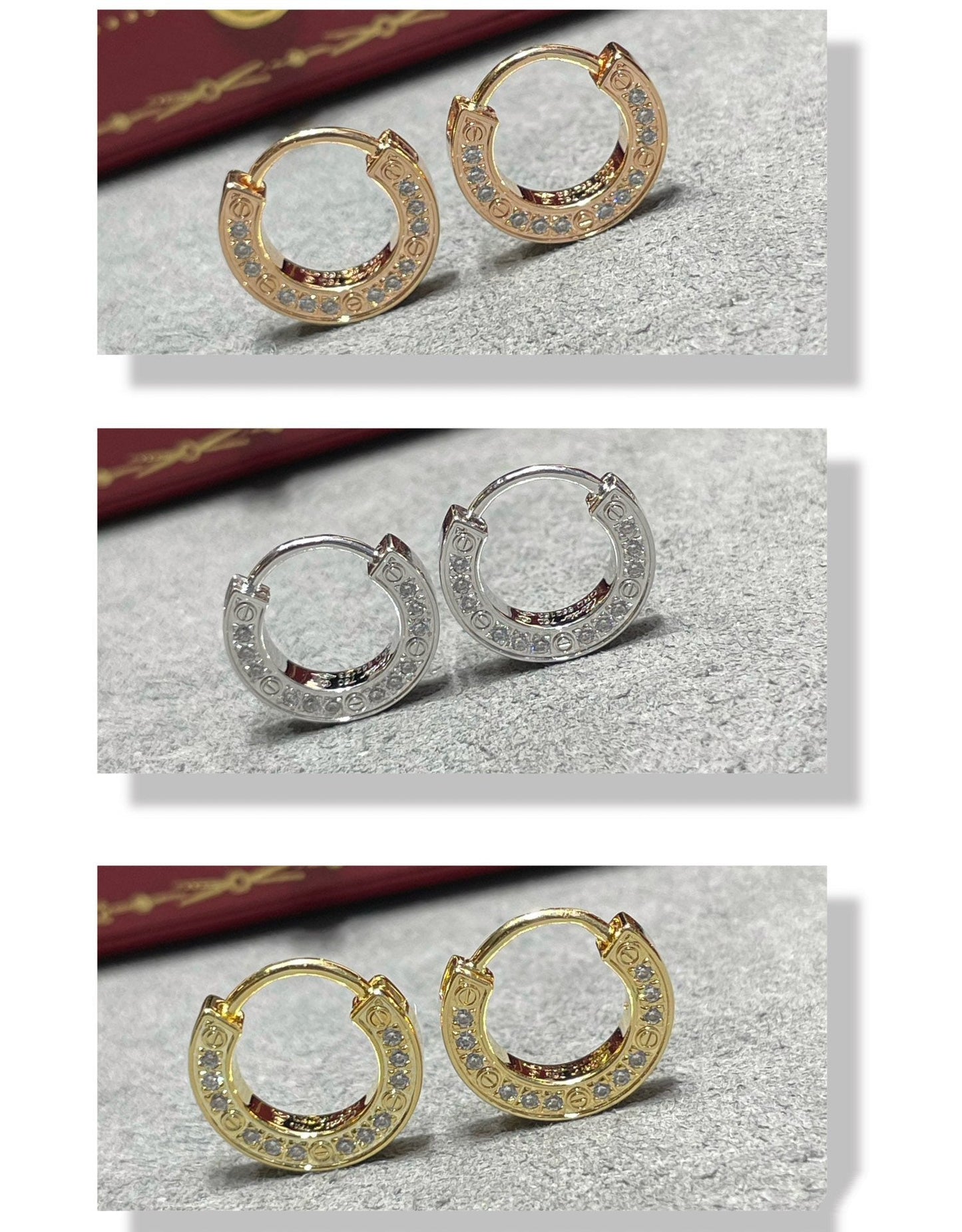 [⭐Aura]LOVE DIAMOND EARRINGS