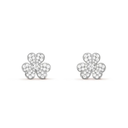 [⭐Aura]CLOVER COMOS DIAMOND EARRINGS SILVER