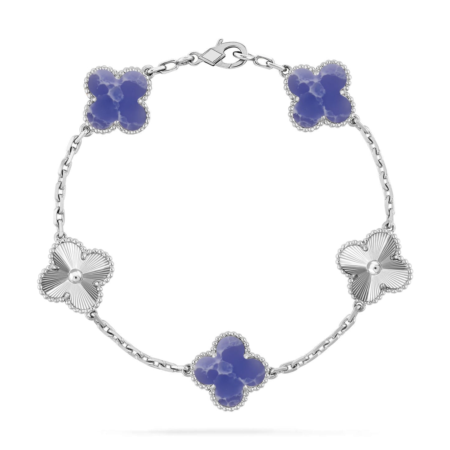 [⭐Aura]CLOVER 5 MOTIF BLUE VEINS BRACELET COLLECTION