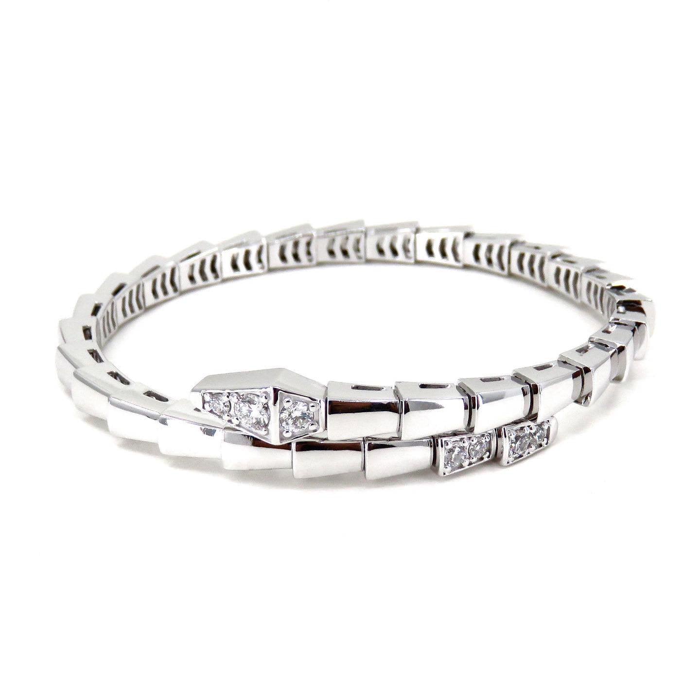 [⭐Aura]SERPENTI BRACELET DIAMONDS SILVER