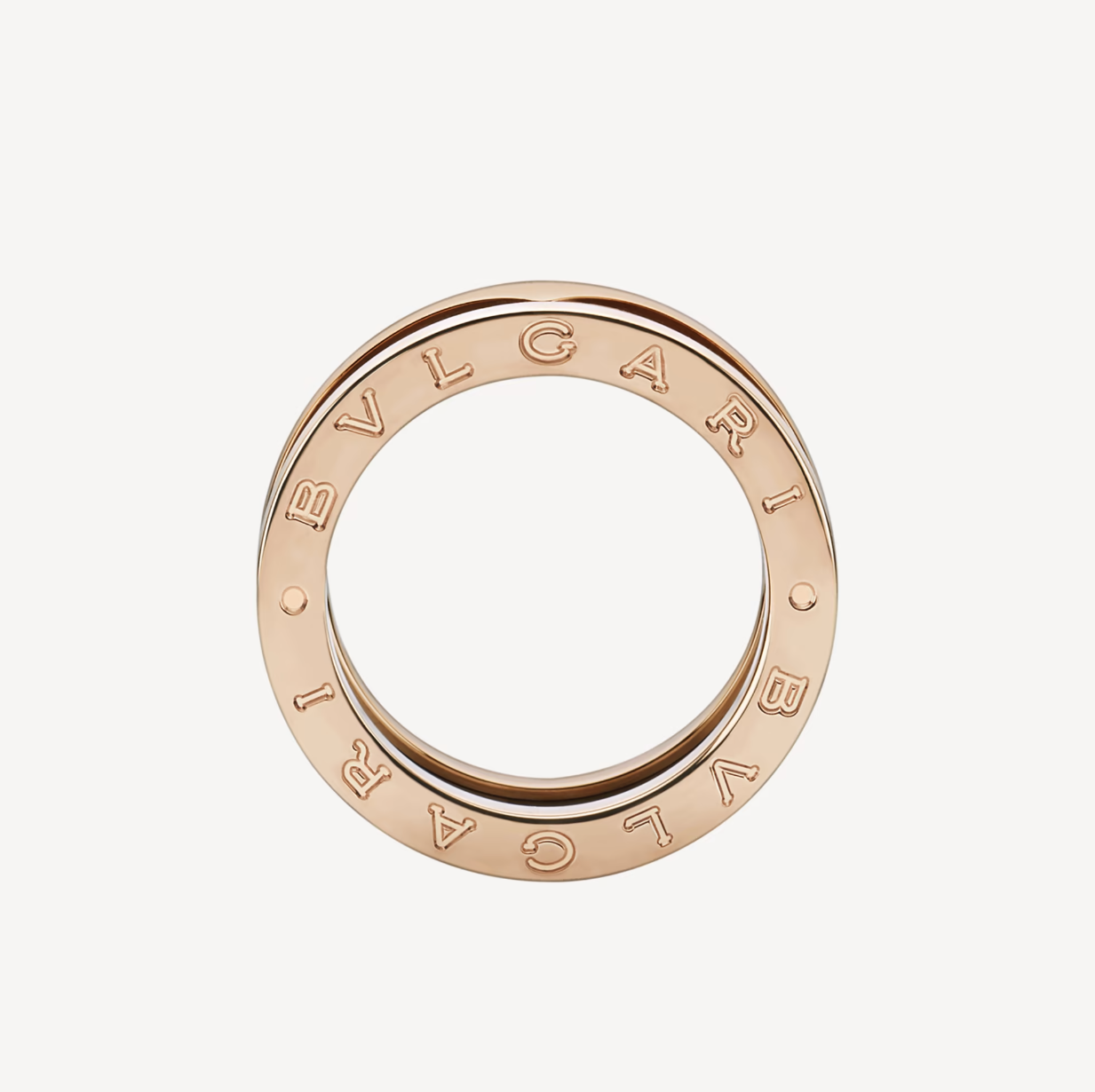 [⭐Aura]ZERO 1 TWO-BAND LOOPS AND BLACK CERAMIC PINK GOLD RING
