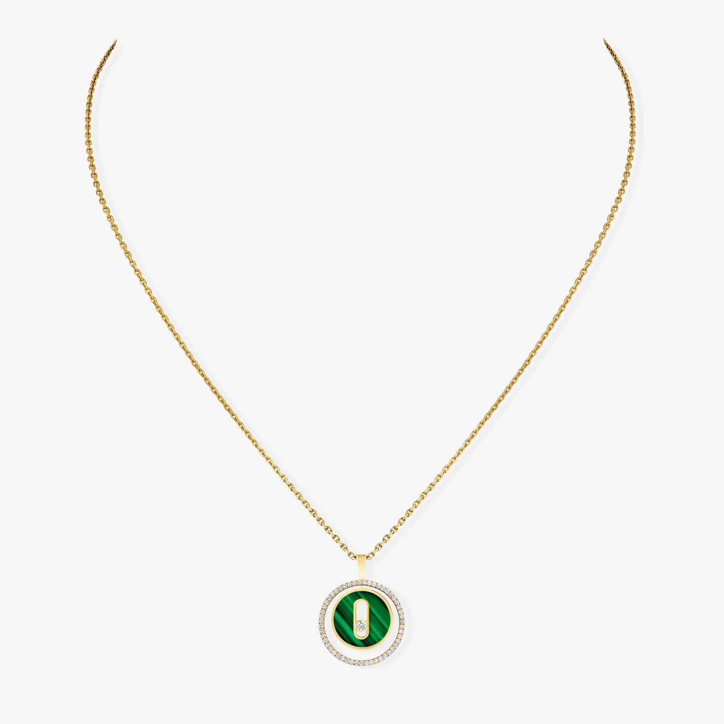 [⭐Aura]Demo MOVE 1 DIAMOND MALACHITE GOLD DIAMOND NECKLACE