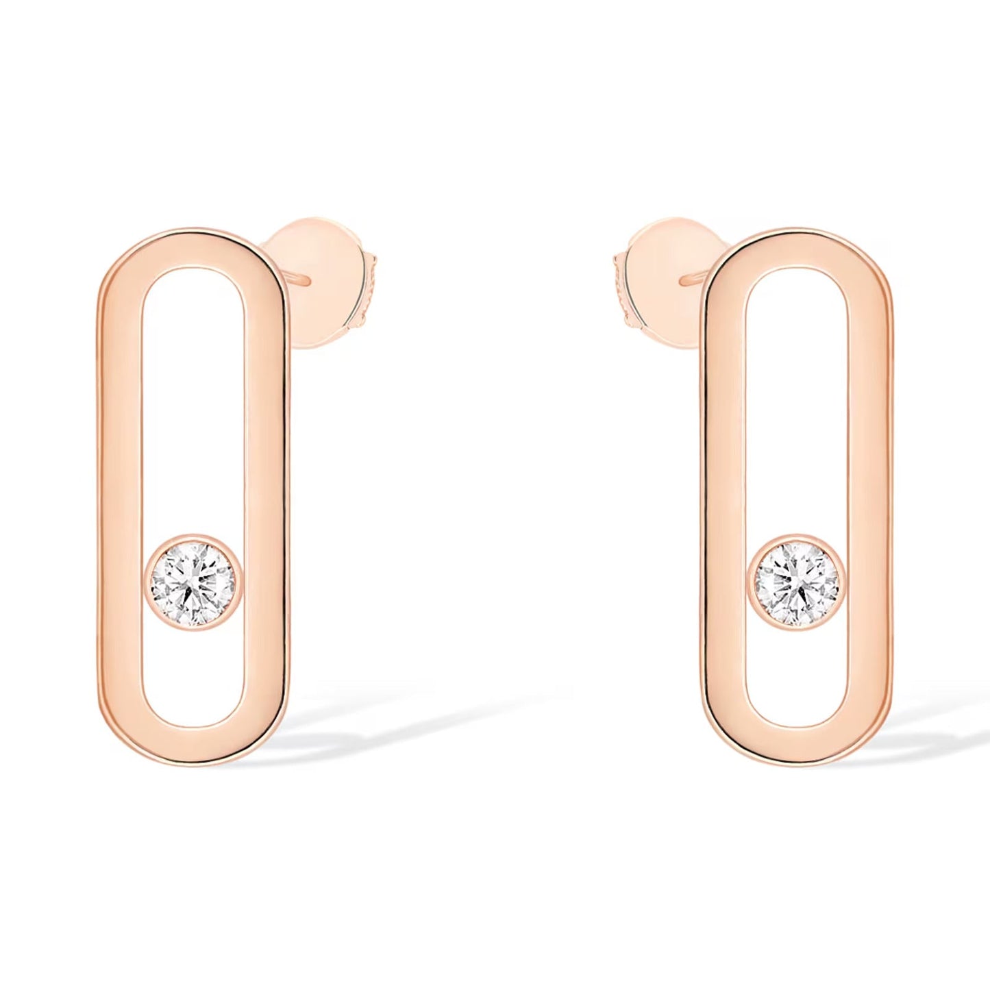 [⭐Aura]MOVE UNO SMALL 1 DIAMOND EARRINGS