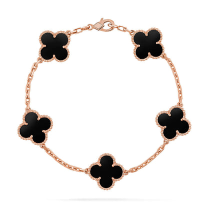 [⭐Aura] CLOVER 5 MOTIF ONYXS BRACELET COLLECTION