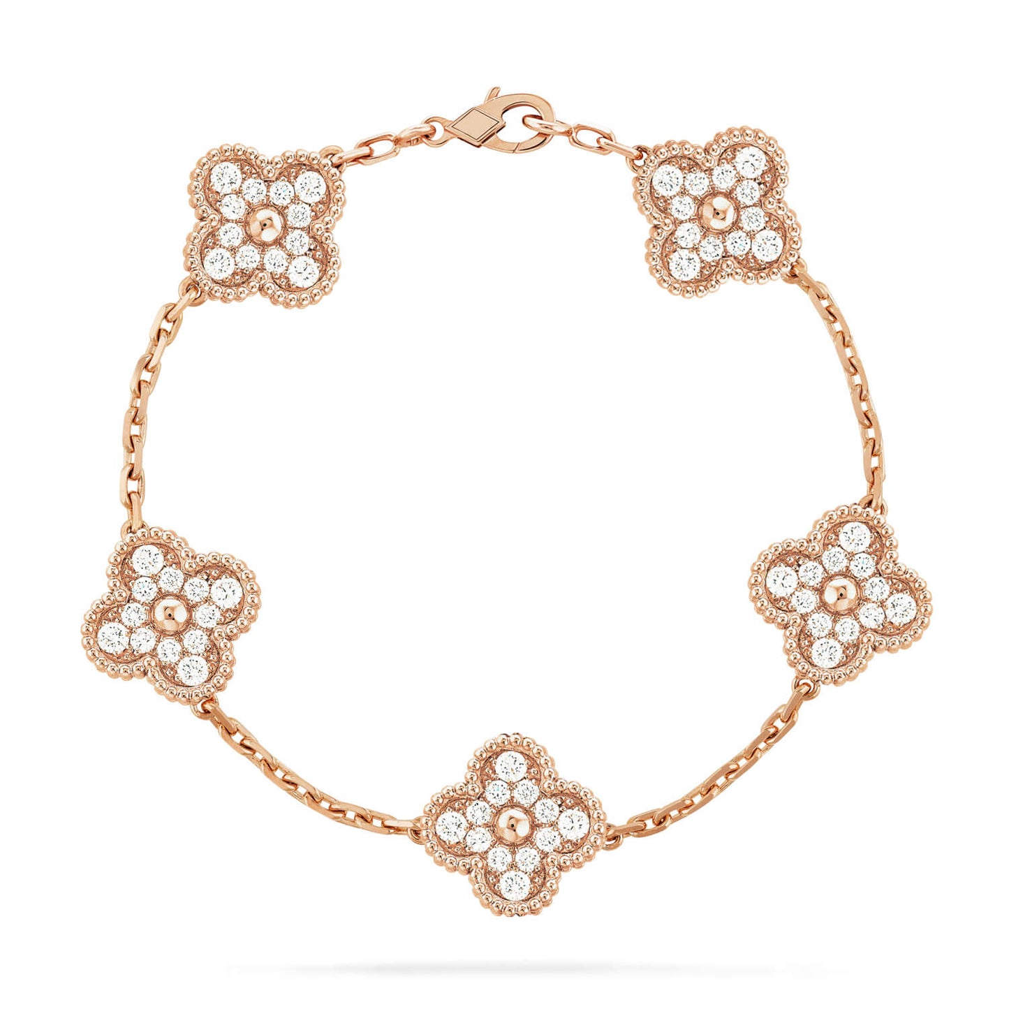 [⭐Aura] CLOVER 5 MOTIF FULL DIAMOND BRACELET COLLECTION