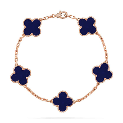 [⭐Aura]CLOVER 5 MOTIF LAPIS LAZULI BRACELET COLLECTION