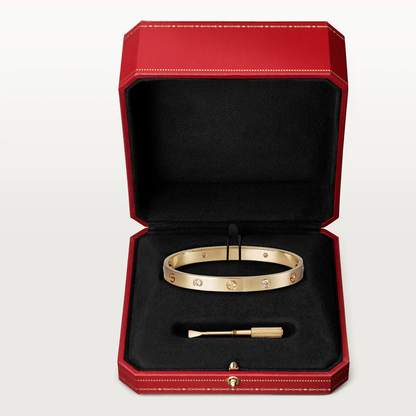 [⭐Aura]LOVE BRACELET 6.1MM 4 DIAMONDS