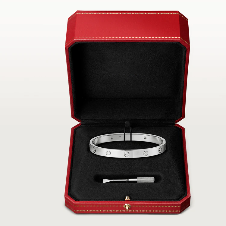 [⭐Aura]LOVE BRACELET 6.1MM 4 DIAMONDS