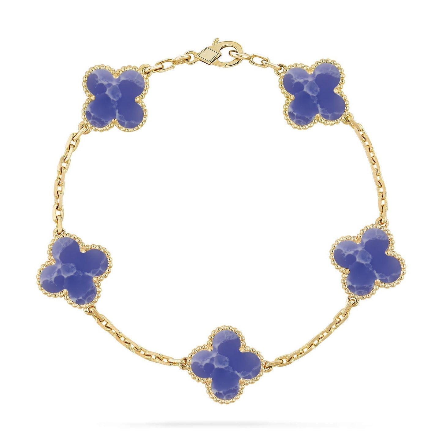 [⭐Aura]CLOVER 5 MOTIF BLUE VEINS BRACELET COLLECTION