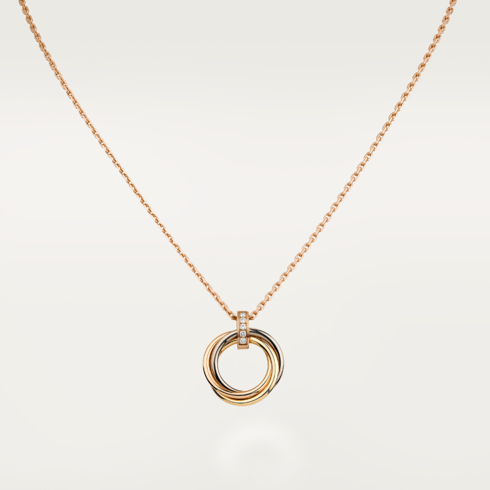 [⭐Aura]TRINITY NECKLACE GOLD  DIAMONDS