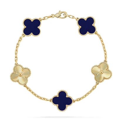 [⭐Aura]CLOVER 5 MOTIF LAPIS LAZULI BRACELET COLLECTION
