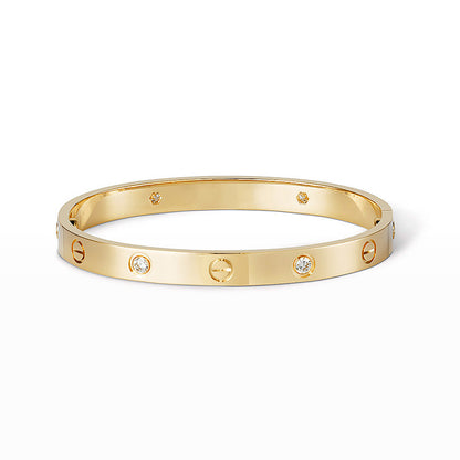 [⭐Aura]LOVE BRACELET 6.1MM 4 DIAMONDS