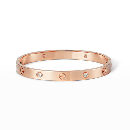 [⭐Aura]LOVE BRACELET 6.1MM 4 DIAMONDS