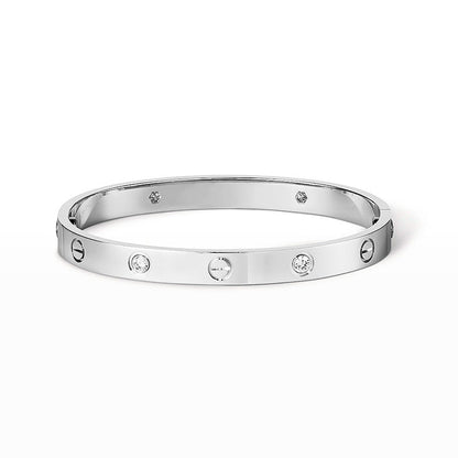 [⭐Aura]LOVE BRACELET 6.1MM 4 DIAMONDS