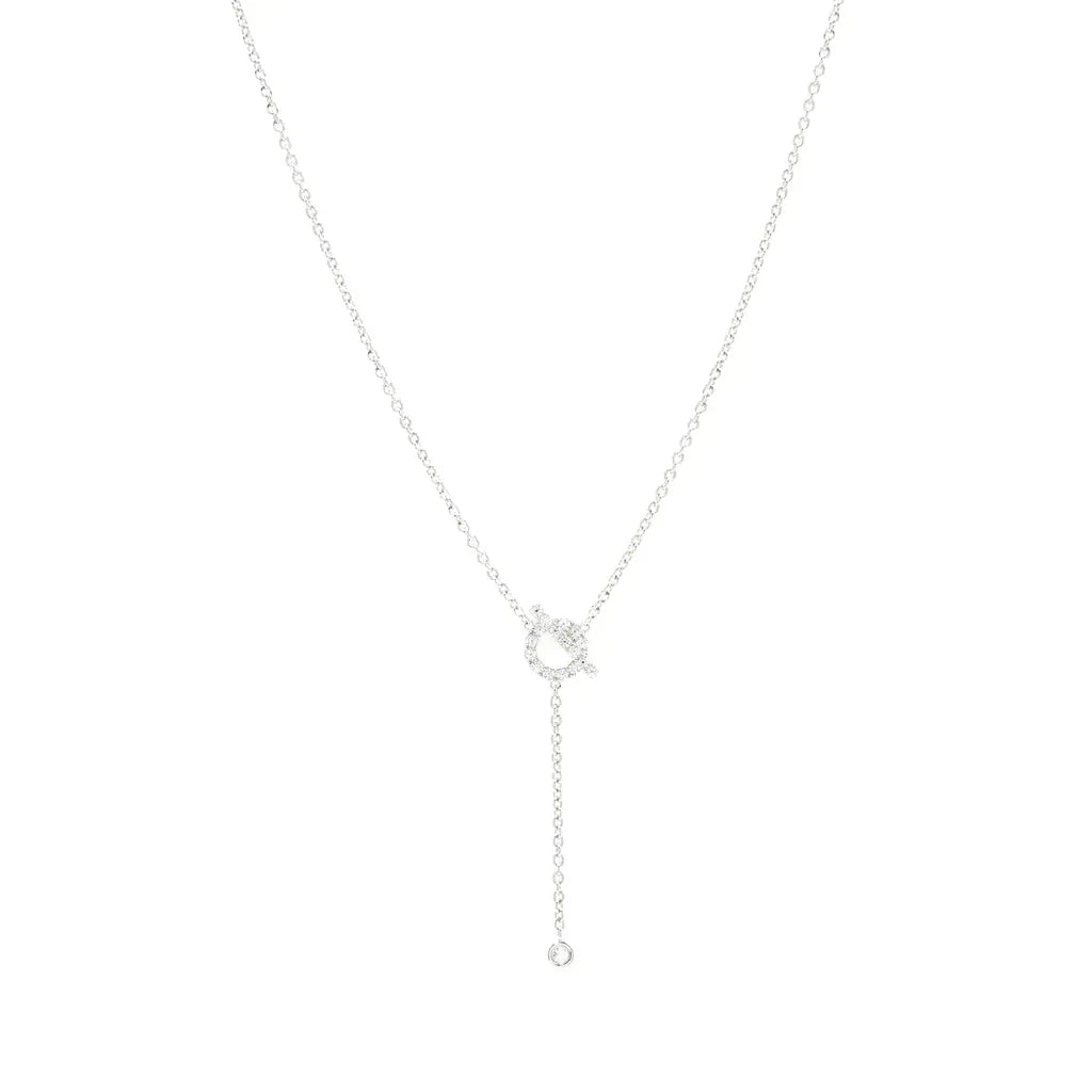 [⭐Aura]FINESSE SILVER DIAMOND NECKLACE