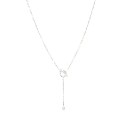 [⭐Aura]FINESSE SILVER DIAMOND NECKLACE