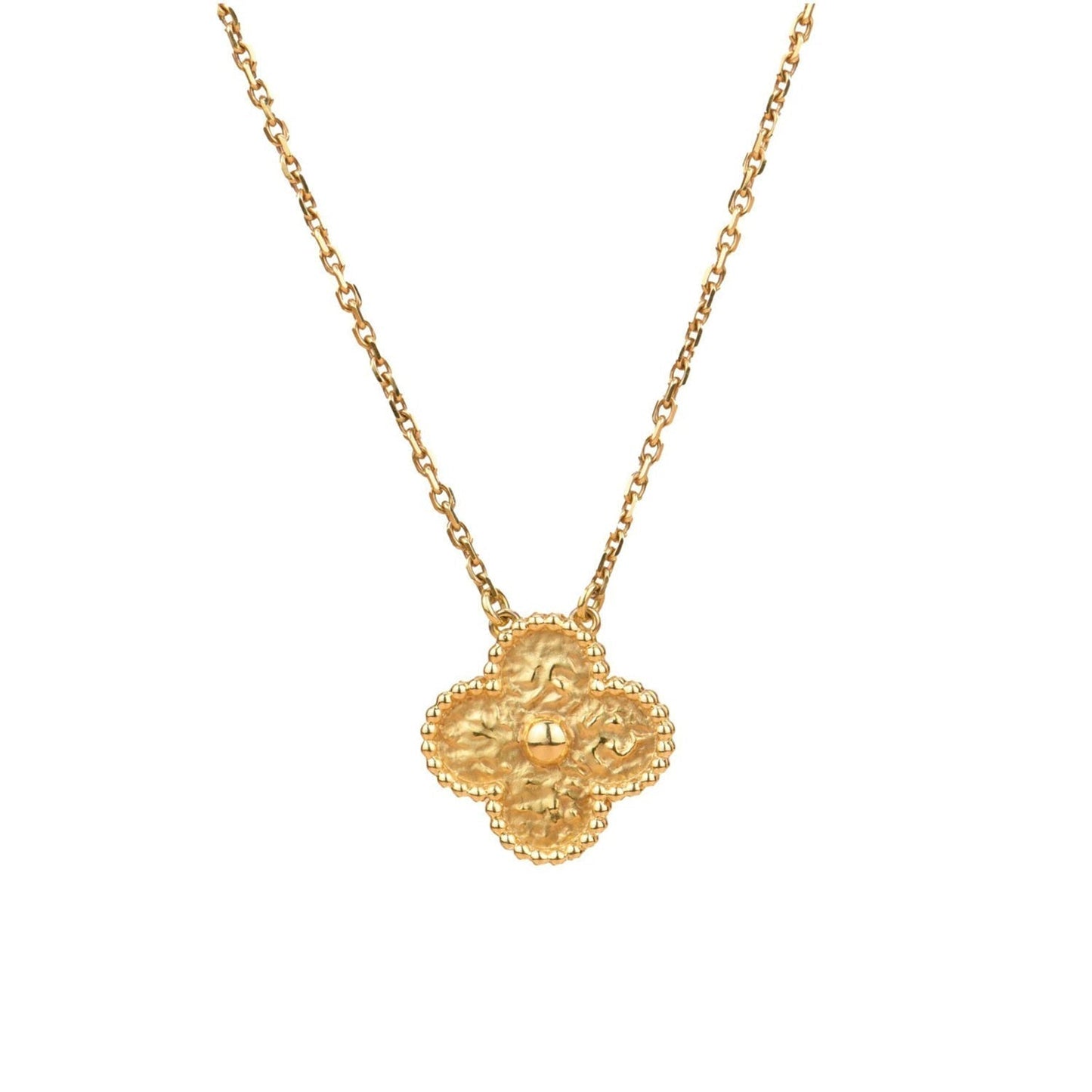 [⭐Aura]CLOVER 15MM  BRONZING NECKLACE