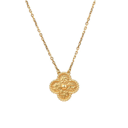 [⭐Aura]CLOVER 15MM  BRONZING NECKLACE