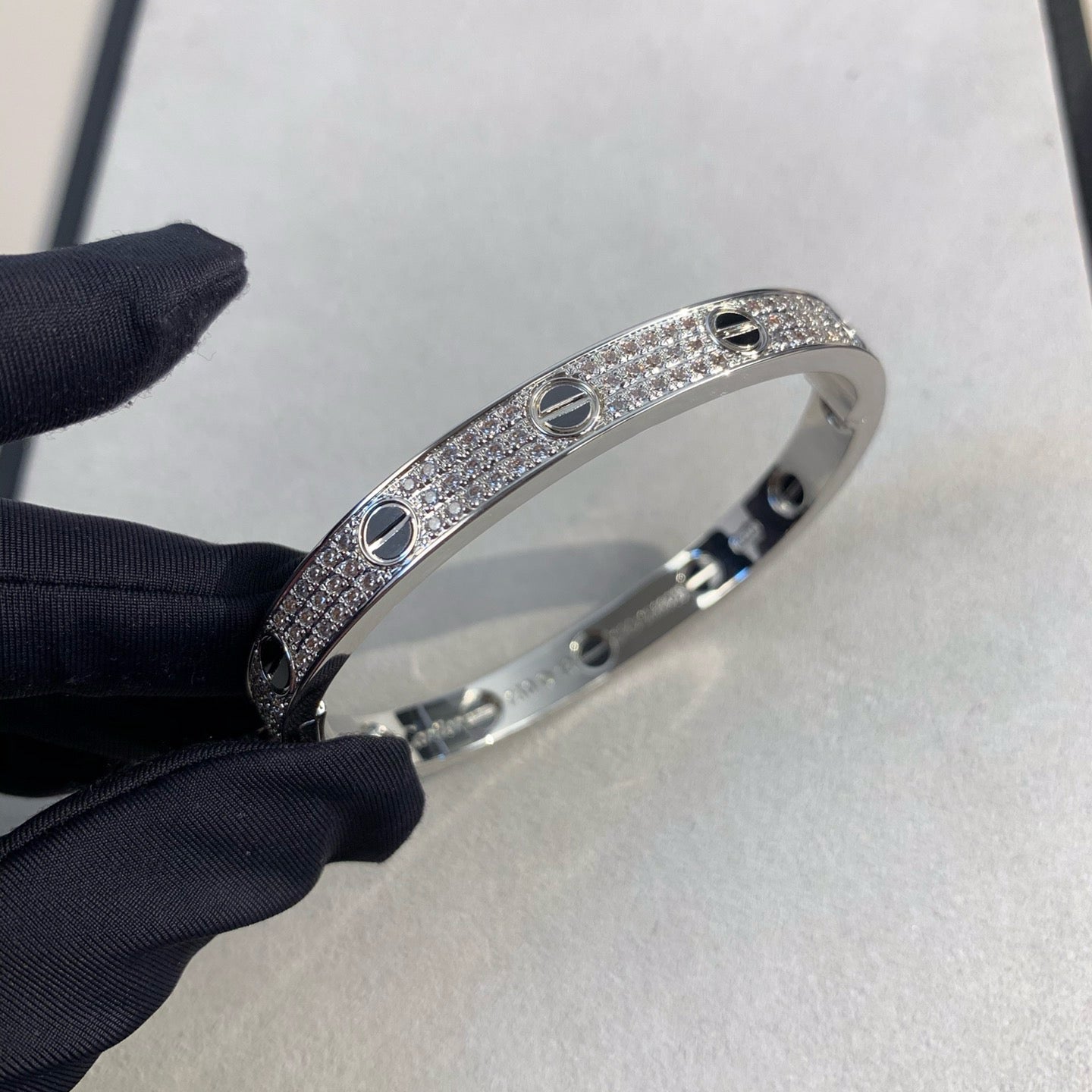 [⭐Aura]LOVE BRACELET 6.1MM DIAMOND-PAVED CERAMIC