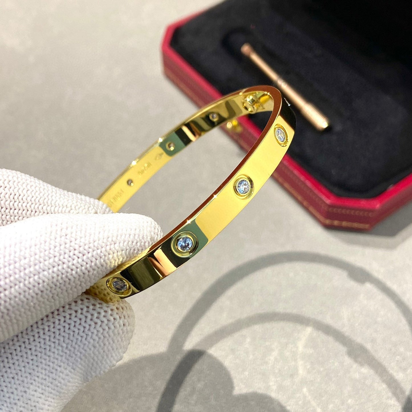 [⭐Aura]LOVE BRACELET 6.1MM 10 DIAMONDS