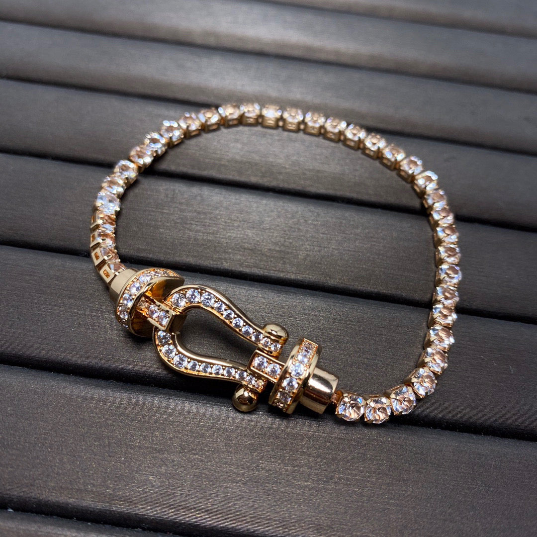 [⭐Aura]FORCE  HORSESHOE  DIAMOND TENNIS BRACELET