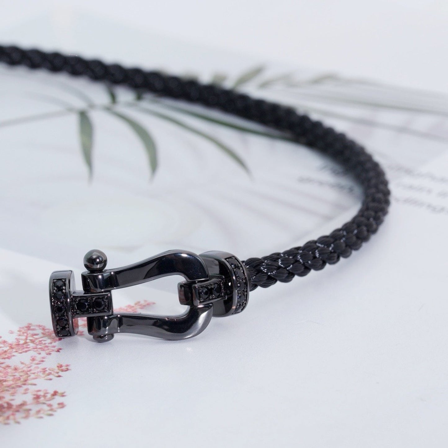 [⭐Aura]FORCE LARGE SERIES HORSESHOE BLACK SAMURAI BRACELET