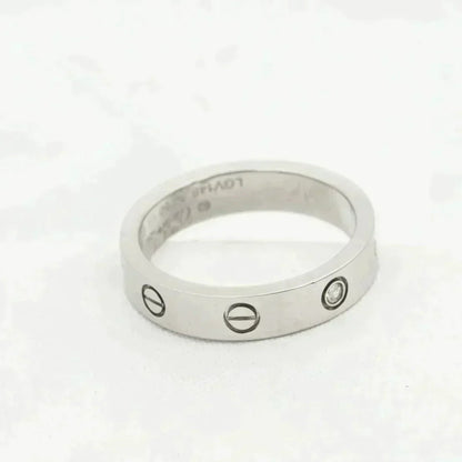 [⭐Aura]LOVE RING 4MM 1 DIAMOND SILVER
