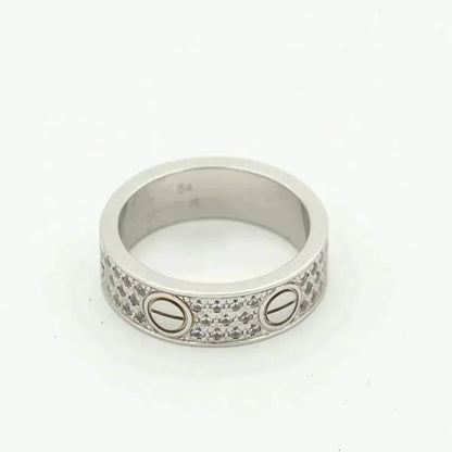 [⭐Aura]LOVE RING 5.5MM DIAMONDS PAVED