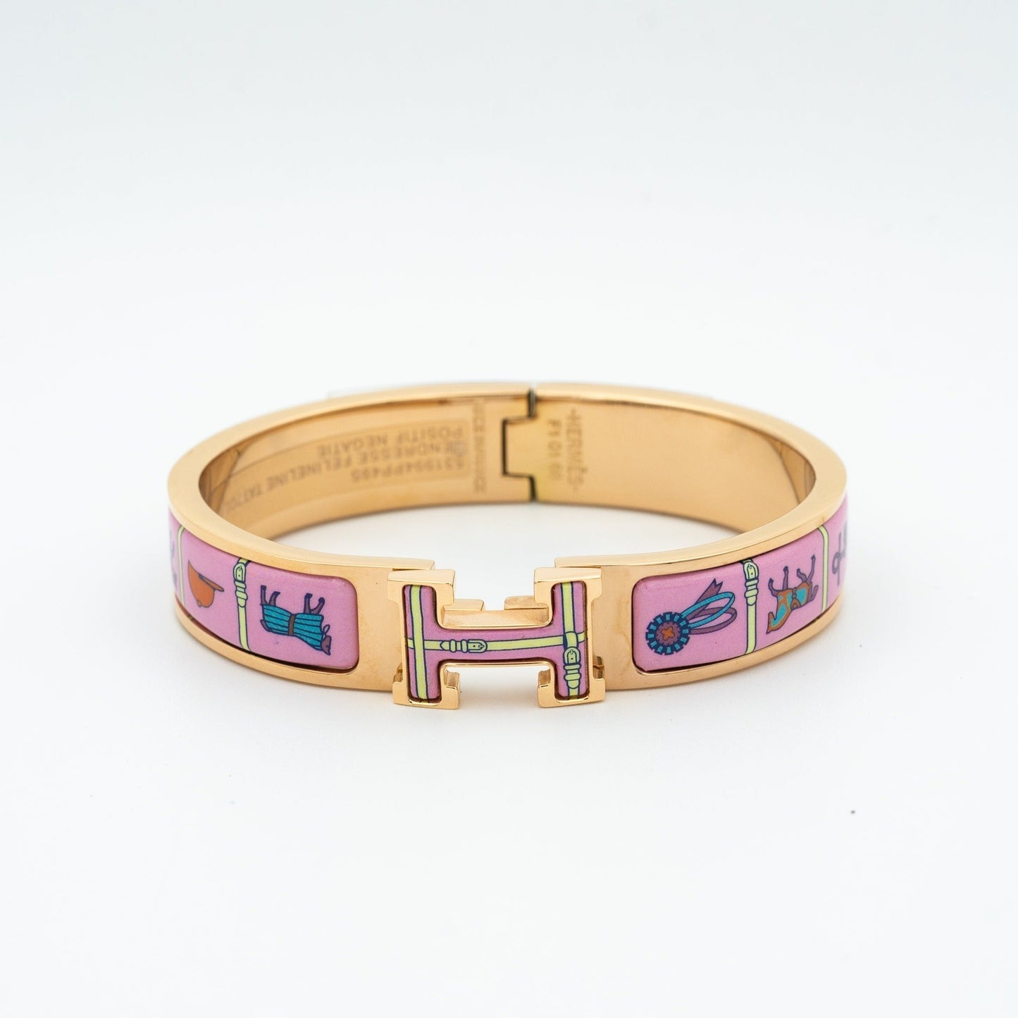 [⭐Aura]H PINK GOLD BRACELET PINK CERAMIC