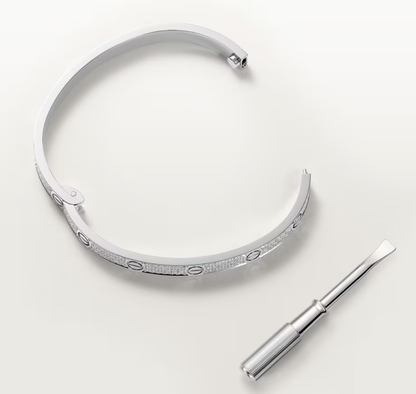 [⭐Aura]NEW-LOVE-4.8MM-Width Diamond-Studded Bracelet