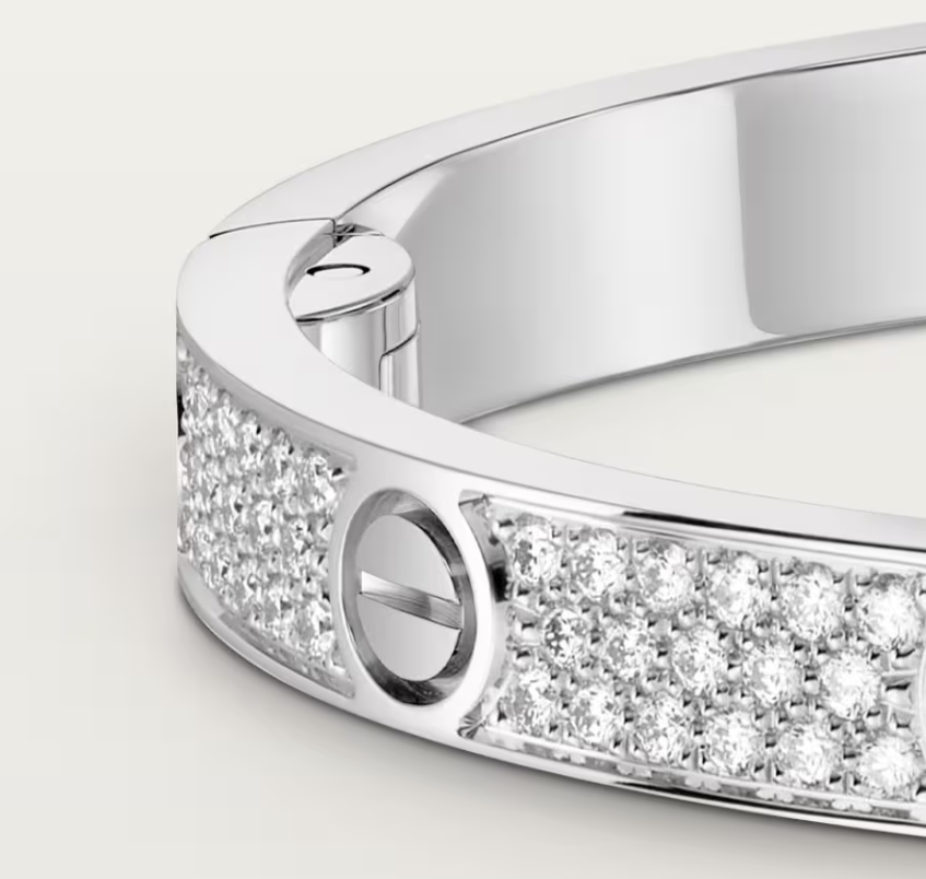 [⭐Aura]NEW-LOVE-4.8MM-Width Diamond-Studded Bracelet