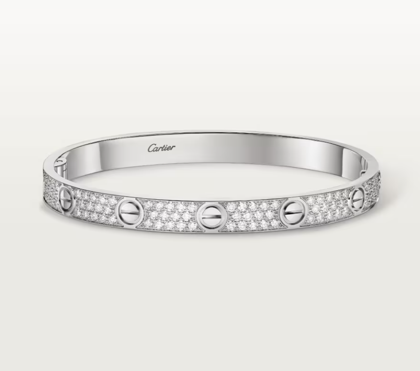 [⭐Aura]NEW-LOVE-6.1MM-Width Diamond-Studded Bracelet